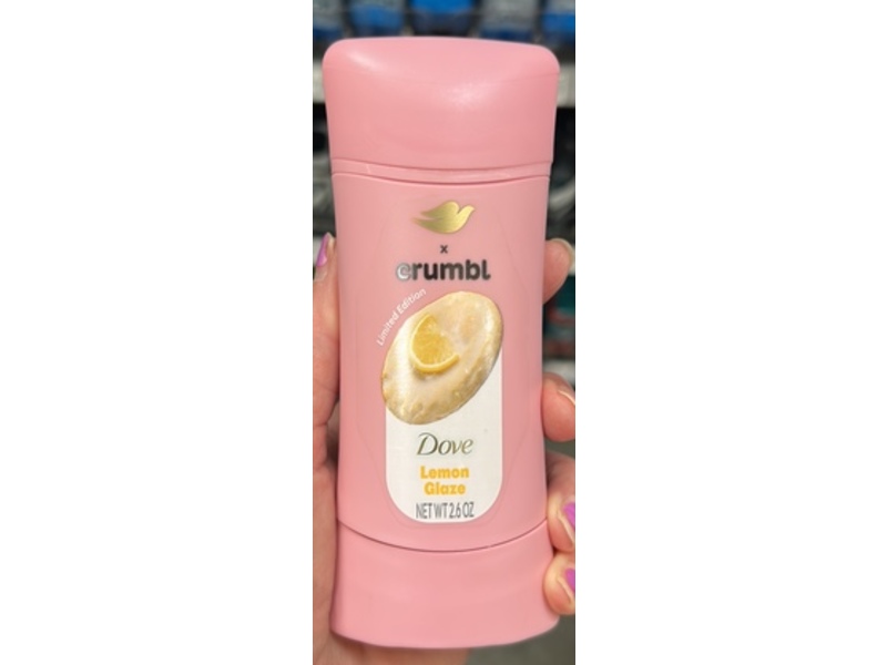 Dove x Crumbl Deodorant Stick, Lemon Glaze, 2.6 oz