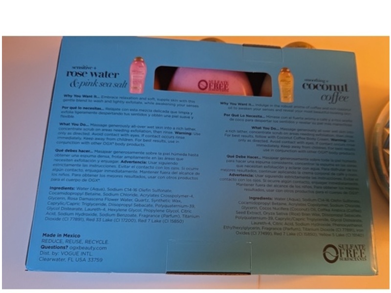 Ogx Body Wash & Scrub Set, 19.5 fl oz/577 mL