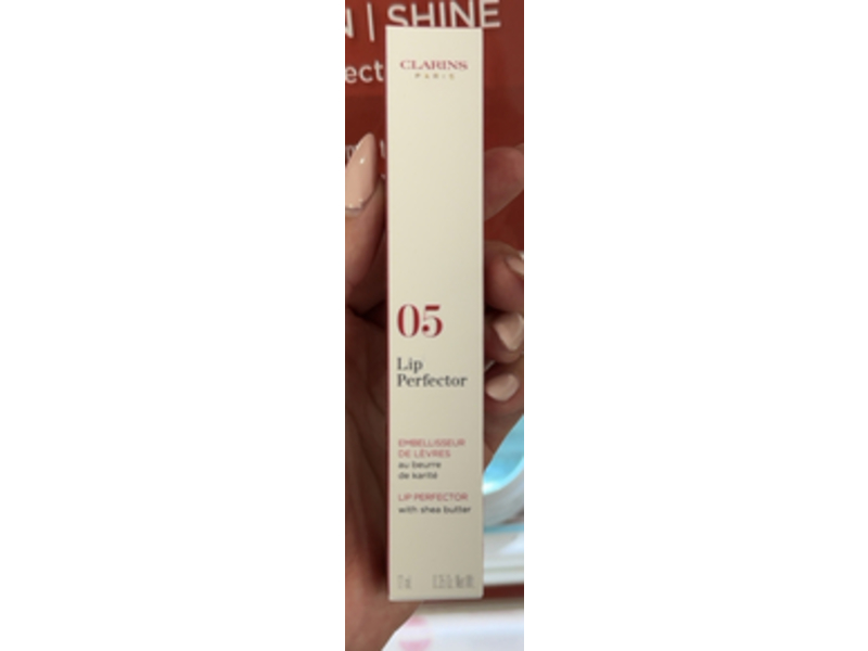 Clarins Lip Perfector, Shea Butter, 05 Candy Shimmer, 0.35 fl oz/12 mL