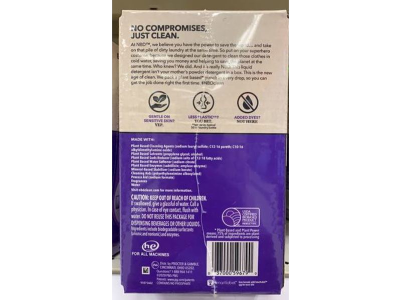 NBD. Liquid Laundry Detergent, Lavender & Rosewood, 70 fl oz/2.07 L