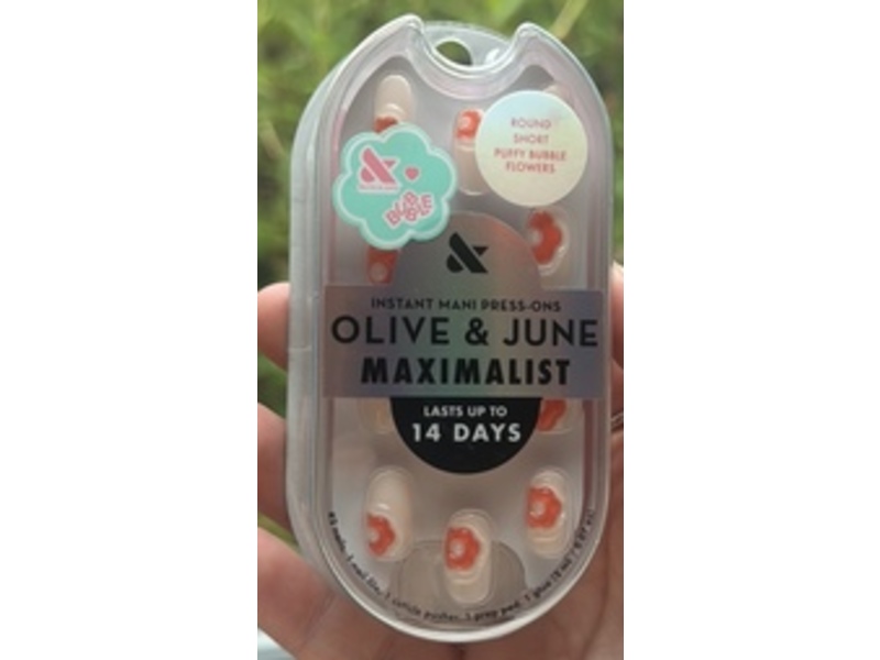 Olive & June Maximalist Press-On Nails Set, Puffy Bubble Flowers