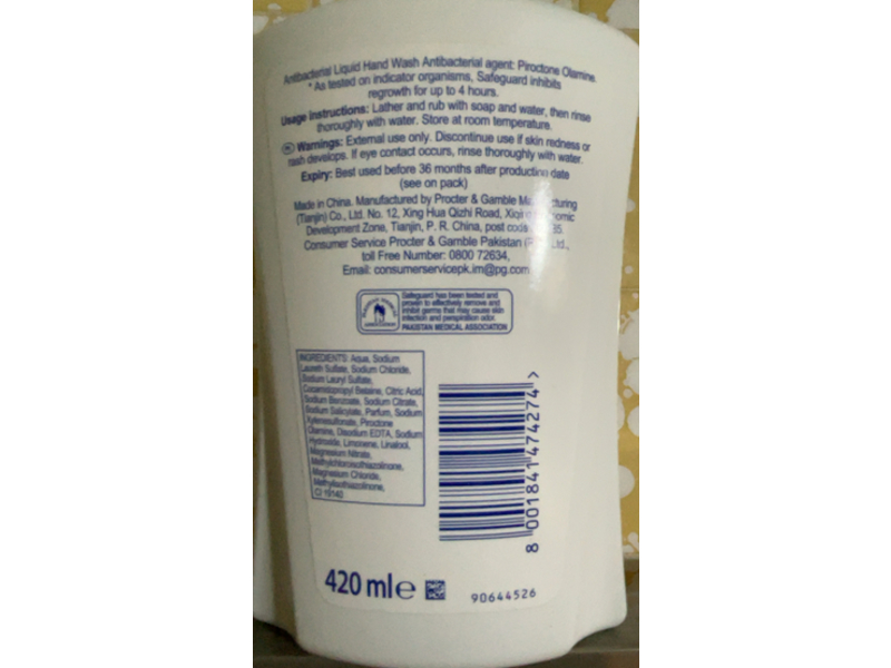 Safeguard Liquid Hand Wash, Lemon Fresh, 420 mL