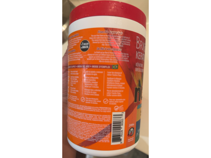 Novex Brazilian Keratin Deep Hair Mask, 35.3 oz/1 kg