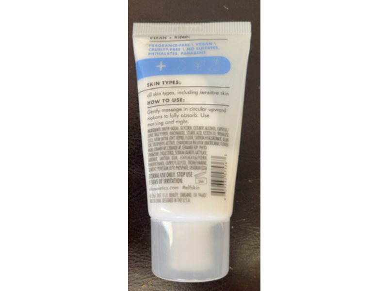 E.l.f. Moisturizer, Oat Milk, Ceramides + Niacinamide, 1.01 fl oz/30 mL