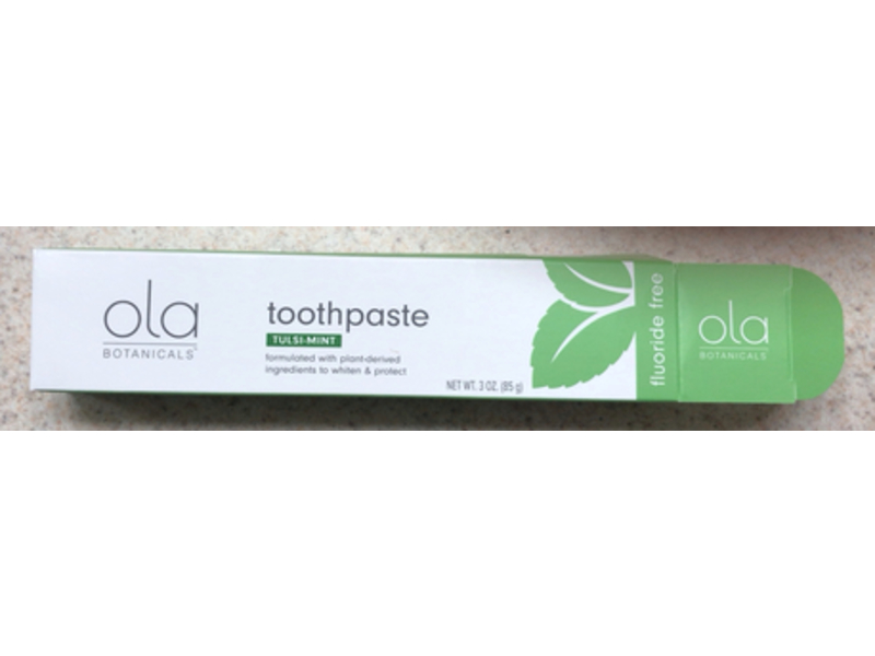 Ola Botanicals Toothpaste, Tulsi Mint, 3 oz/85 g