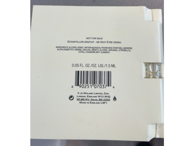 Jo Malone London Cologne, Wood Sage & Sea Slat, 0.05 fl oz/1.5 mL