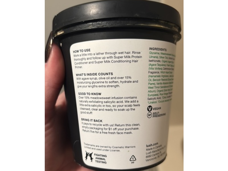 Lush Super Milk Protein Shampoo, 17.2 fl oz/490 g