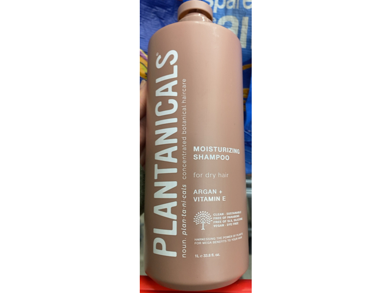 Plantanicals Moisturizing Shampoo, Argan + Vitamin E, 33.8 fl oz/1 L