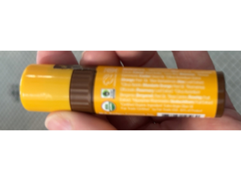 Badger Cocoa Butter Lip Balm, Sweet Orange, 0.25 oz/7 g, Pack Of 4