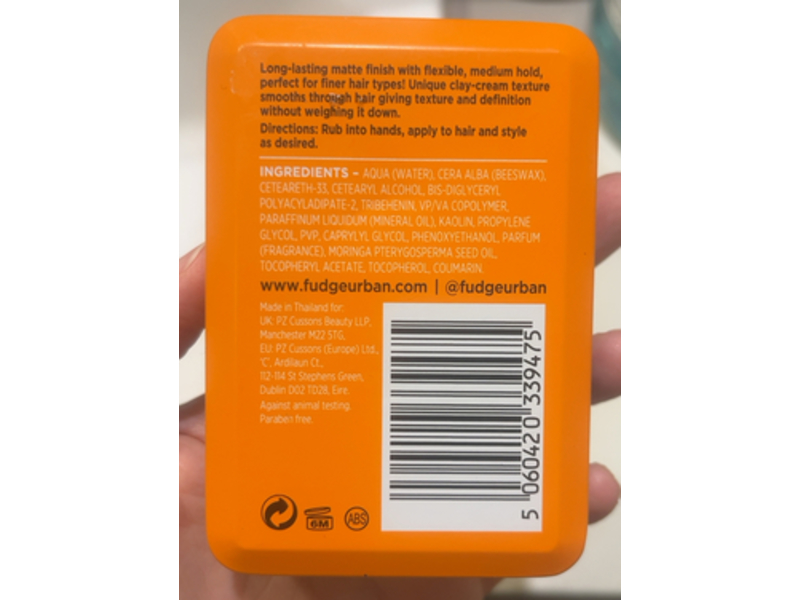 Fudge Urban Matte Up Matte Wax Light, Flexible Medium Hold, 2.4 oz/70 g