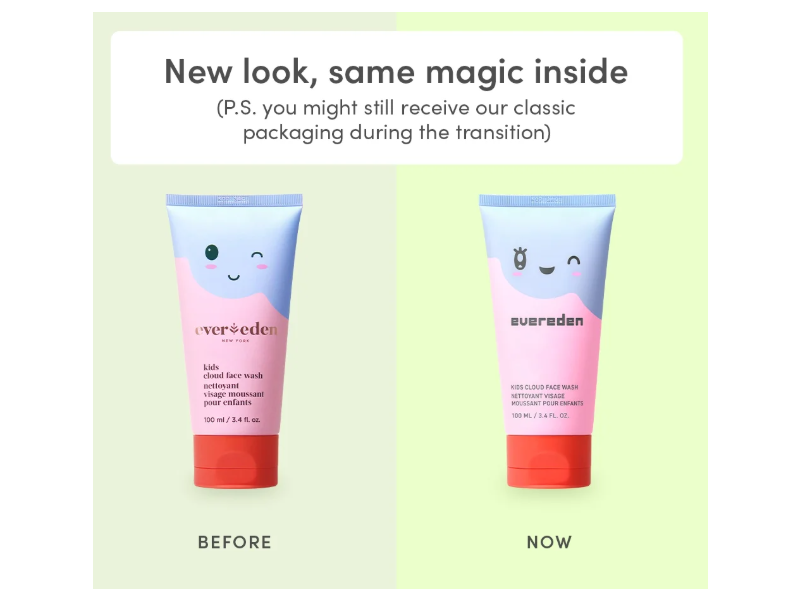 Evereden Kids Cloud Face Wash, Tropical Sorbet, 3.4 fl oz/100 mL