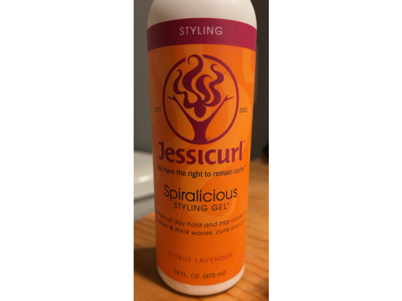 Jessicurl Spiralicious Styling Gel, Citrus Lavender, 16 fl oz/473 mL