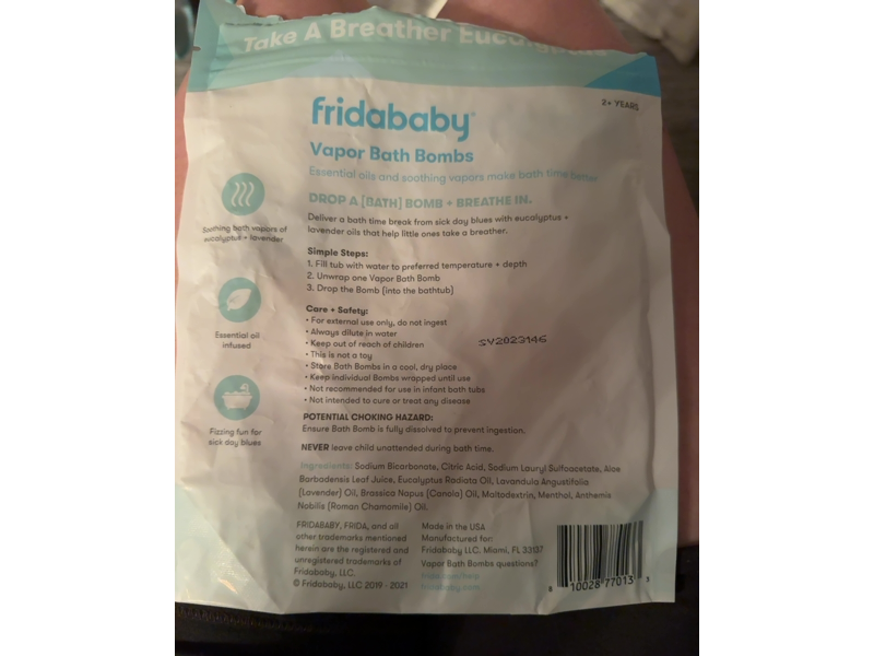 Frida Baby Vapor Bath Bombs, 1.5 oz, 10 Count