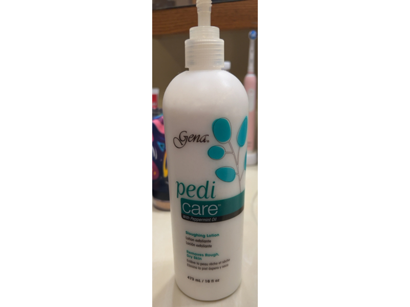 Gena Pedi Care Sloughing Lotion, Peppermint Oil, 16 fl oz/473 mL