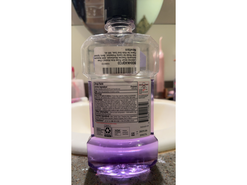 Listerine Smart Rinse, Berry Splash, 16.9 fl oz/500 mL
