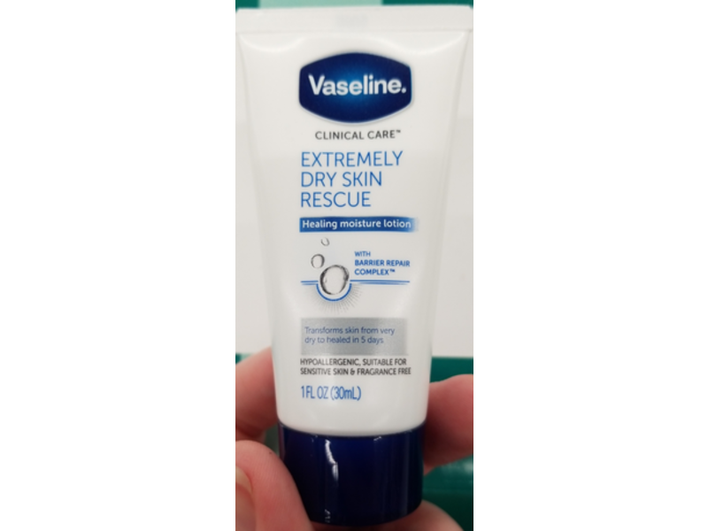 Vaseline Extremely Dry Skin Rescue Healing Moisture Lotion, 1 fl oz/30 mL