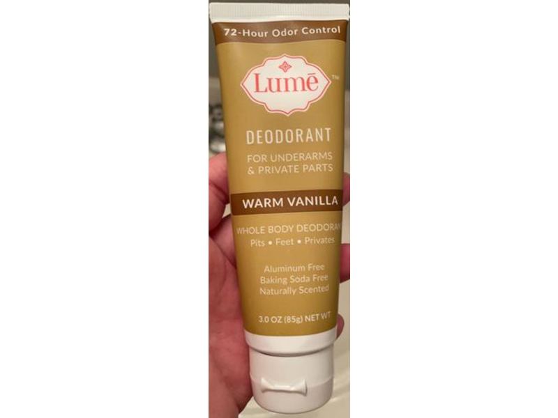 Lume Deodorant, Warm Vanilla, 3 oz/85 g