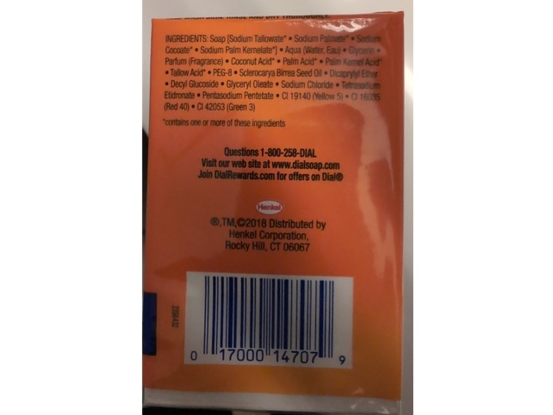 Dial Skin Care Gentle Cleansing Bar, Marula Oil, 4 oz/330 g, 3 Count, Pack Of 4