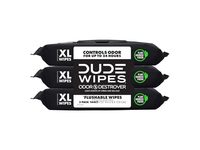 DUDE Wipes Odor Destroyer Flushable Wipes, Extra-Large, Pack Of 3, 144 Count - thumbnail 1