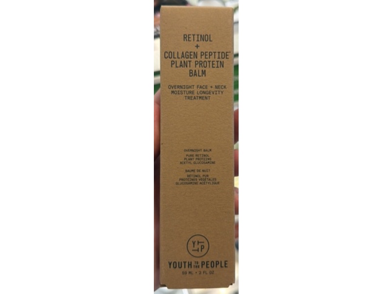 Youth To The People Overnight Balm, Retinol + Collagen Peptides, 2 fl oz/59 mL