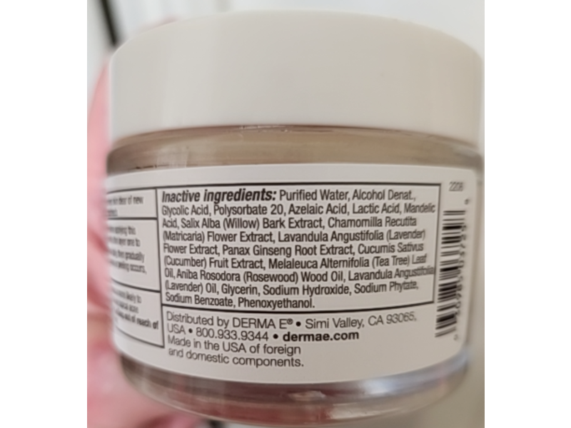 Derma E Anti-Acne Deep Cleansing Pads, Azelaic Acid, Salicylic acid & Chamomile, 1.7 fl oz/50 mL