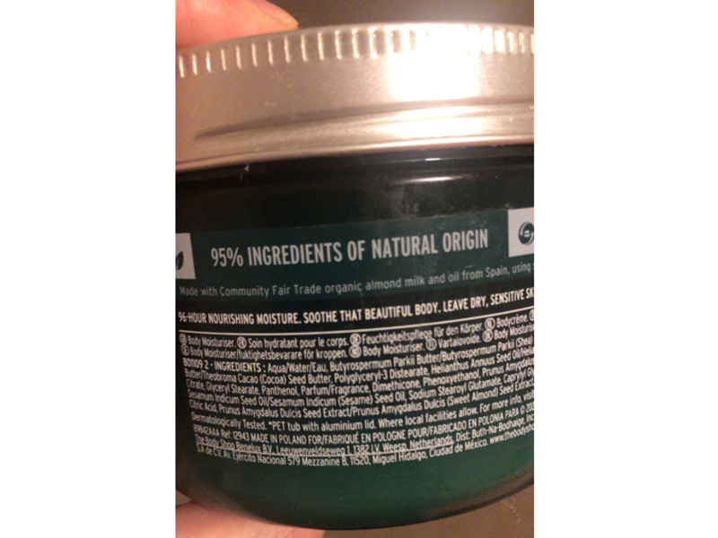 The Body Shop Almond Milk Body Butter, 13.5 oz/400 mL