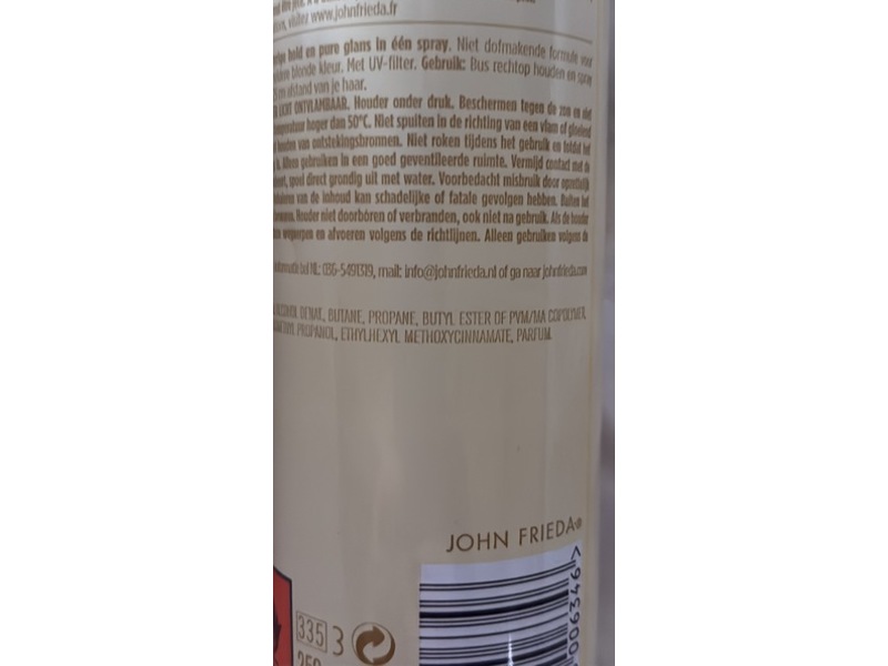 John Frieda Sheer Blonde Hairspray, Crystal Hold, 250 mL
