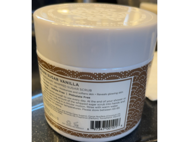 LaLicious Brown Sugar Vanilla Extraordinary Whipped Sugar Scrub, 16 oz/453 g