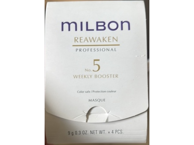 Milbon No. 5 Weekly Booster Hair Masque, 0.3 fl oz/9 g, Pack Of 4