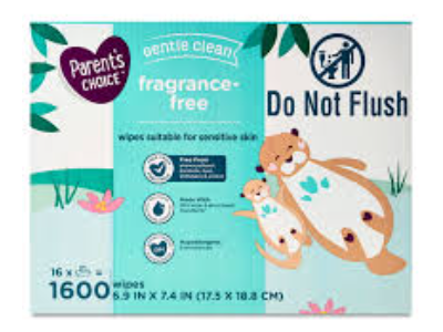 Parent's Choice Gentle Clean Wipes, 1600 Count