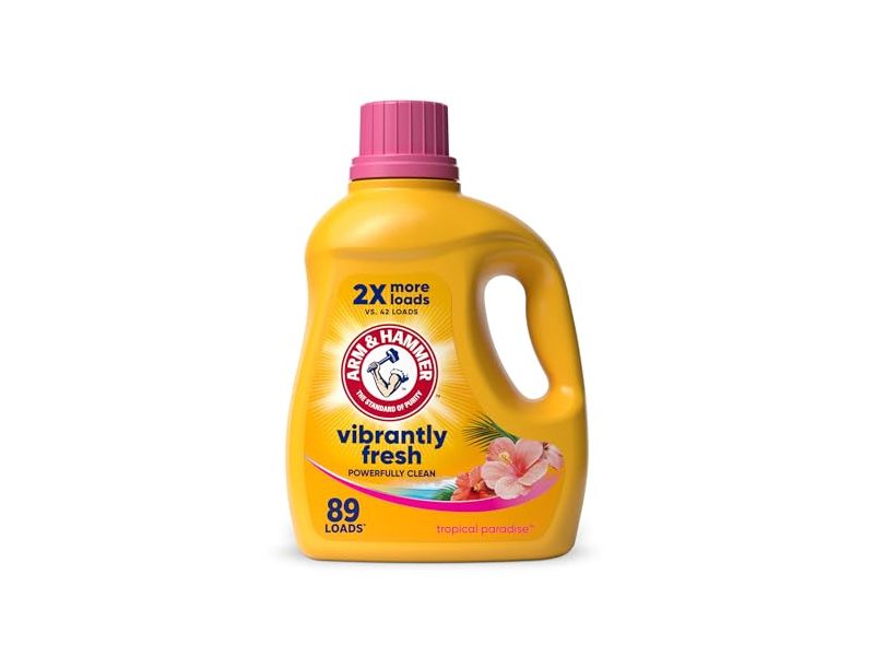 Arm & Hammer Vibrantly Fresh Liquid Laundry Detergent, Tropical Paradise, 89 Loads, 102.5 fl oz/3.03 L