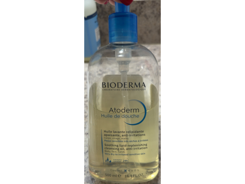 Bioderma Atoderm Soothing Lipid - Replenishing Cleansing Oil, 16.9 fl oz/500 mL