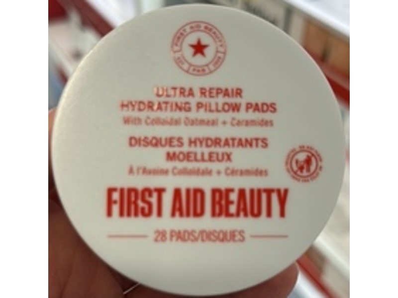 First Aid Beauty Ultra Repair Hydrating Pillow Pads, Colloidal Oatmeal & Ceramides, 28 Pads