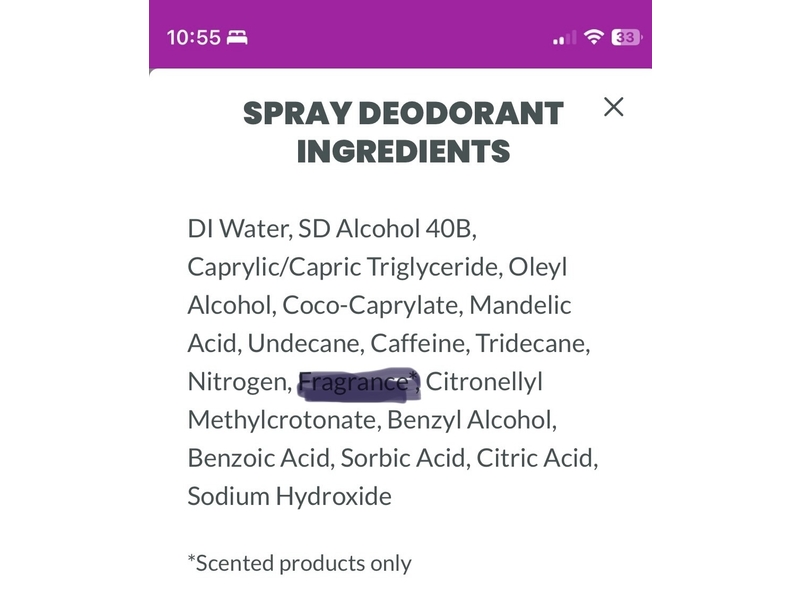 Lume Whole Body Deodorant Invisible Spray, Unscented, 3.6 oz/102 g