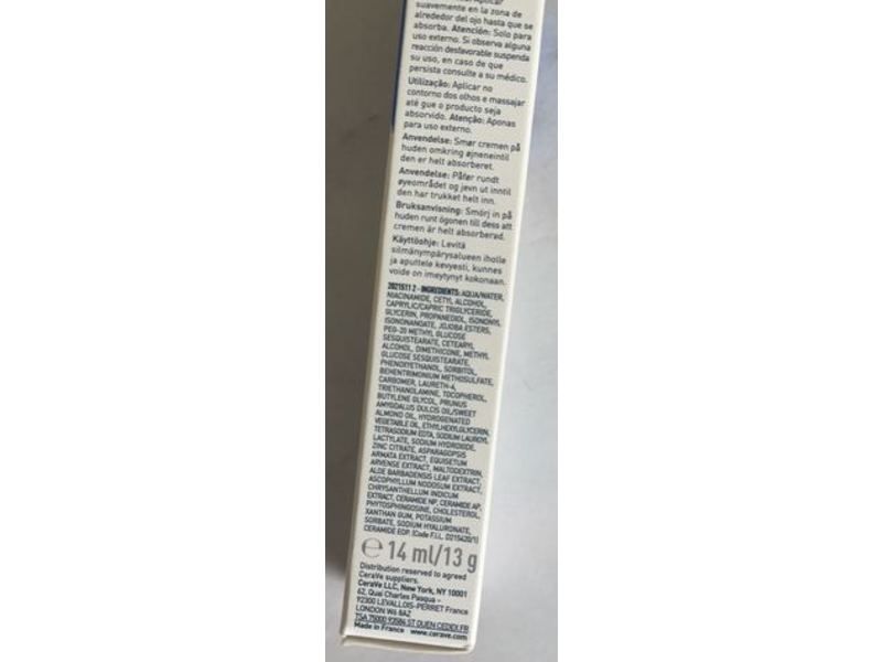 CearVe Eye Repair Cream, 0.5 oz/14 ml