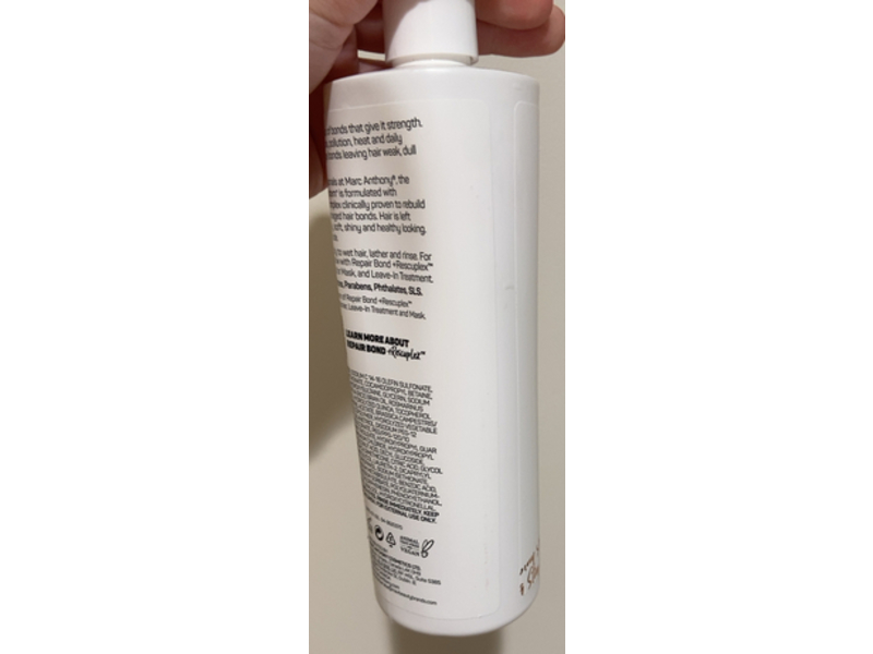 Marc Anthony Daily Care Shampoo,Repair Bond + Rescuplex, 16 fl oz/473 mL