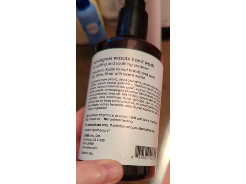 Lather Hand Soap, Lemongrass Wasabi, 10 fl oz/295 mL