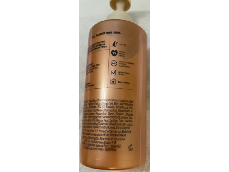 Pink Rejuvenating Body Lotion, Honey & Ginger, 14 fl oz/414 mL