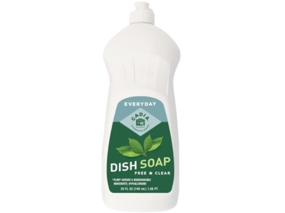 Cadia Dish Soap, Free & Clear, 25 fl oz/740 mL