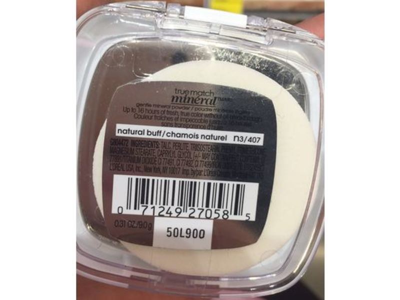 L'Oreal Paris True Match Mineral Pressed Powder, 407 Natural Buff, 0.31 oz/9 g
