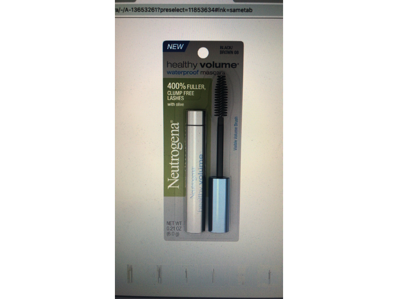 Neutrogena Healthy Volume Waterproof Mascara, Black/Brown 08, 0.21 oz/6 g