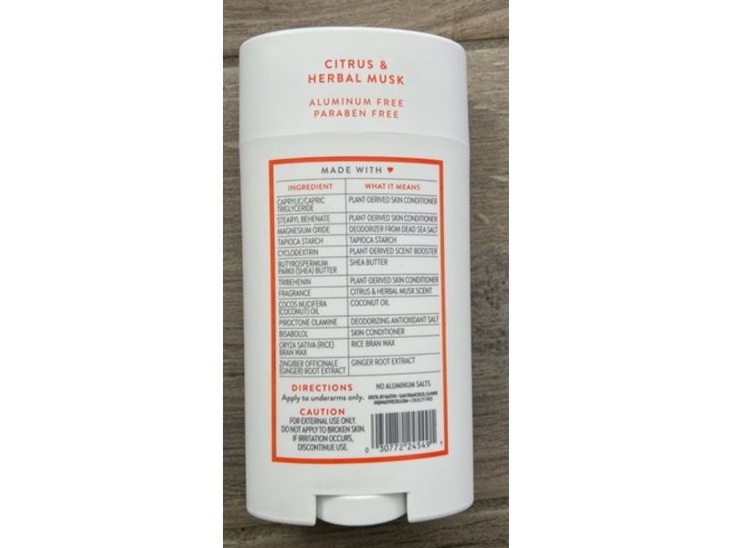 Native Deodorant, Citrus & Herbal Musk, 3.1 oz/88 g