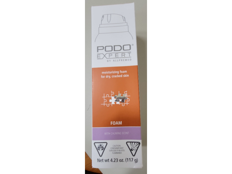 Podo Expert Moisturizing Foam Dry Cracked Skin, 4.23 oz/117 g