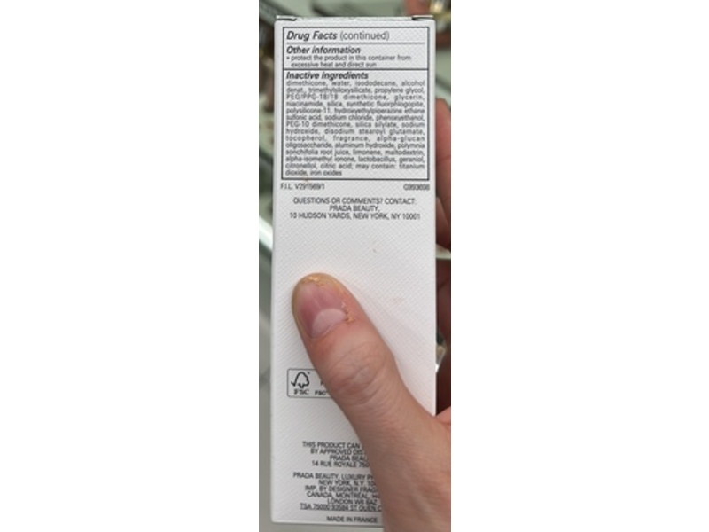 Prada Reveal Skin Optimizing Foundation Sunscreen, SPF 17, DC80, 1 fl oz/30 mL