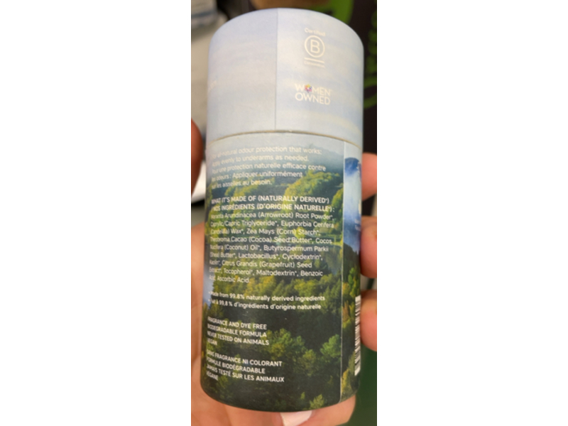 The Unscented Company Deodorant, 2.5 oz/70 g