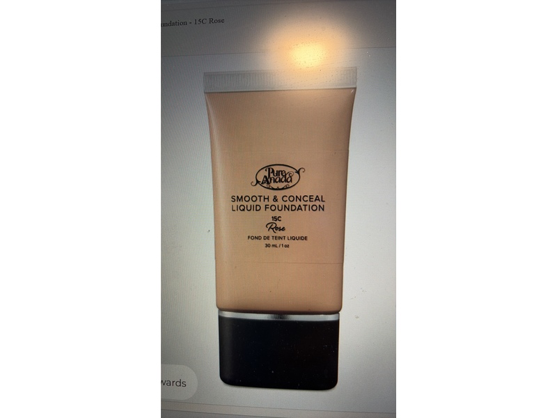Pure Anada Smooth & Conceal Liquid Foundation, 15c Rose, 1 oz/30 mL