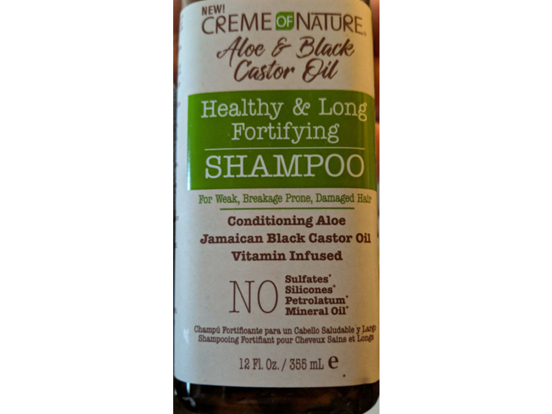 Creme Of Nature Shampoo, Aloe & Black Castor Oil, 12 fl oz/355 mL
