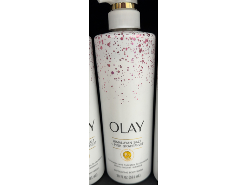 Olay Exfoliating Body Wash, Himalayan Salt + Pink Grapefruit, 20 fl oz/519 mL