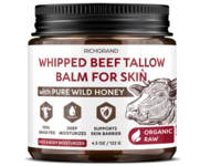 Richgrand Whipped Beef Tallow Balm for Skin Face & Body Moisturizer, Wild Honey, 4.3 oz/122 g - thumbnail 1