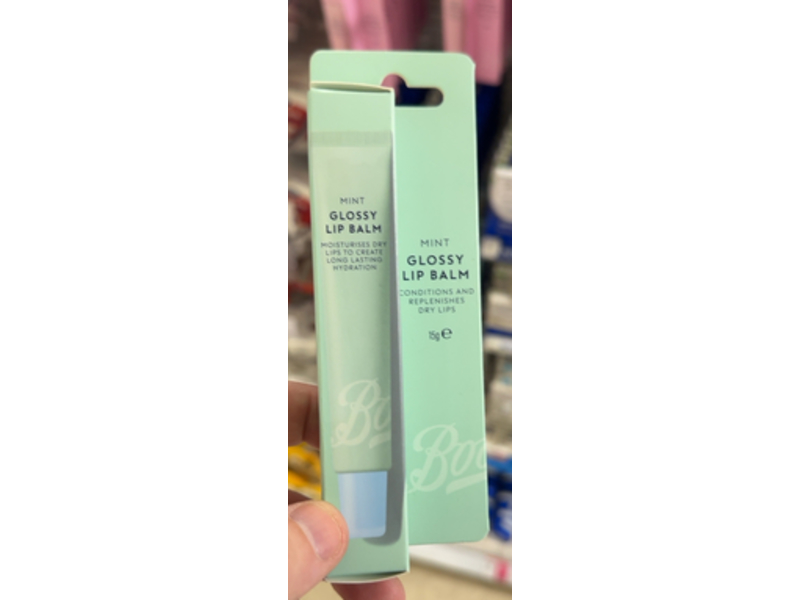 Boots Glossy Lip Balm, Mint, 15 g